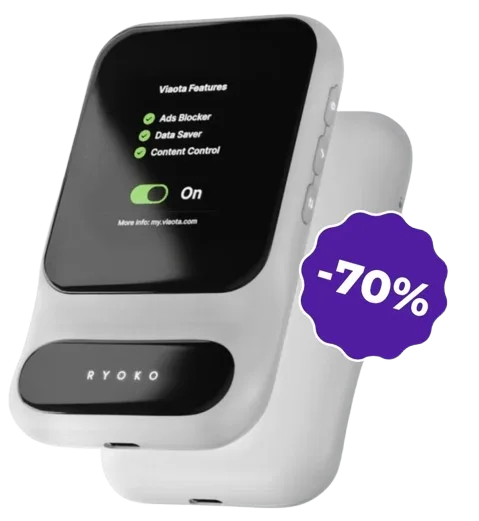 Ryoko Pro™ Portable WiFi Hotspot Device — 130+ Countries No SIM No Contract